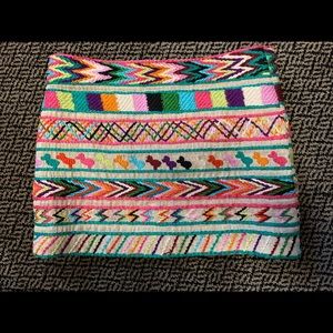 Gryphon New York geometric embroidered mini skirt small